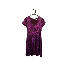 Banana Republic Purple Satin Dress evening formal party sleek